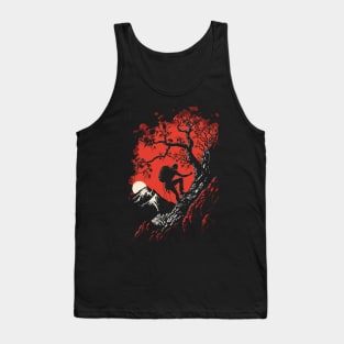 climbing mountain scene Tank Top